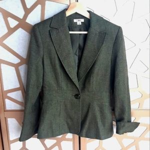 NWOT CATO Green Tweed Blazer